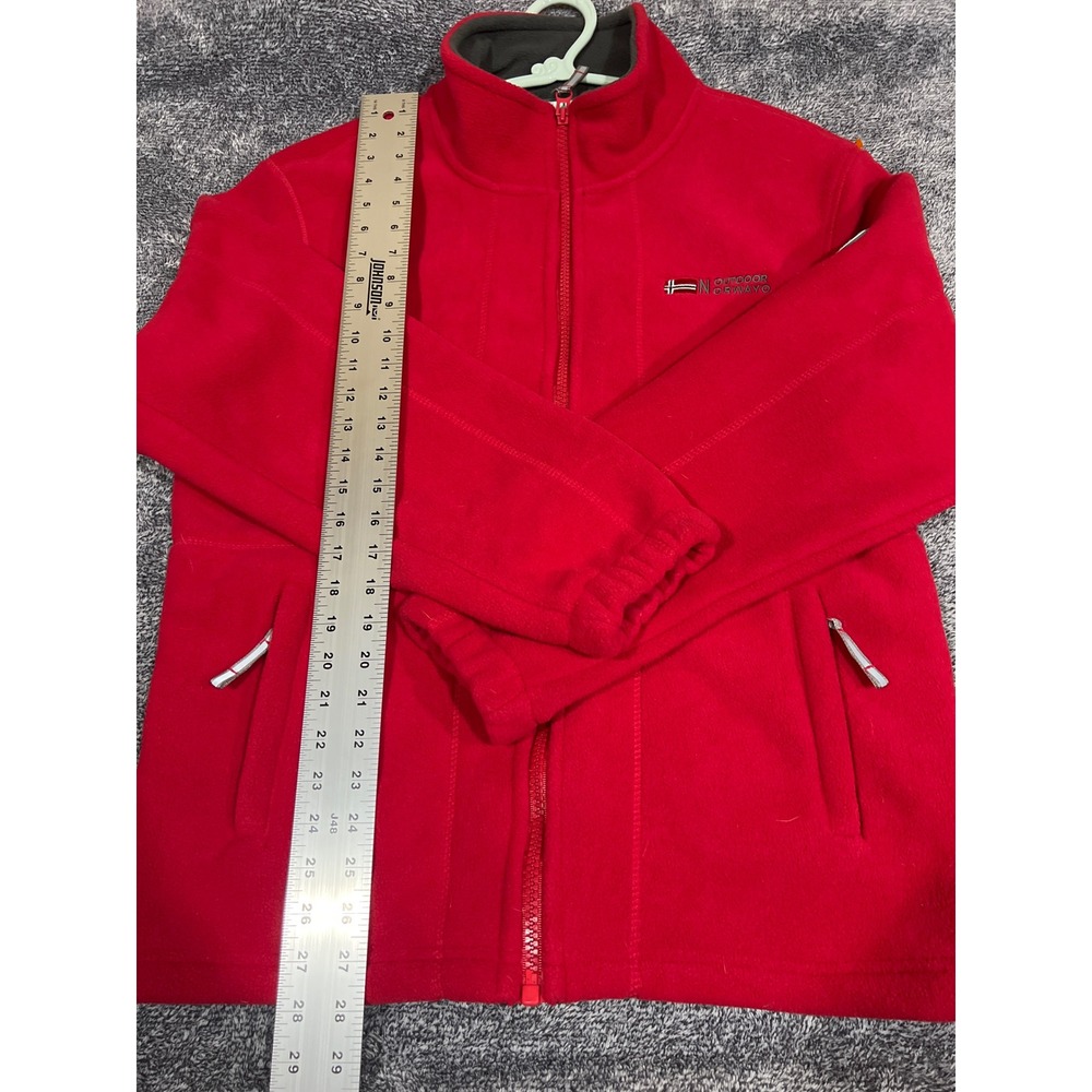 Outdoor Norway Torleon Men 086 Full Zip Fleece Jacket Red Large Expedition Team - Picture 4 of 16